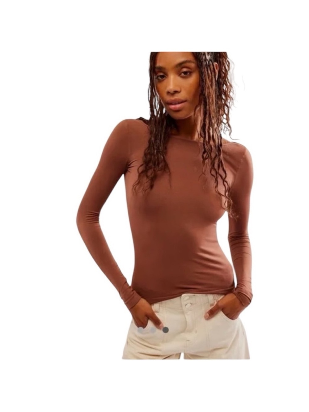 Free people intimately tan longsleeve